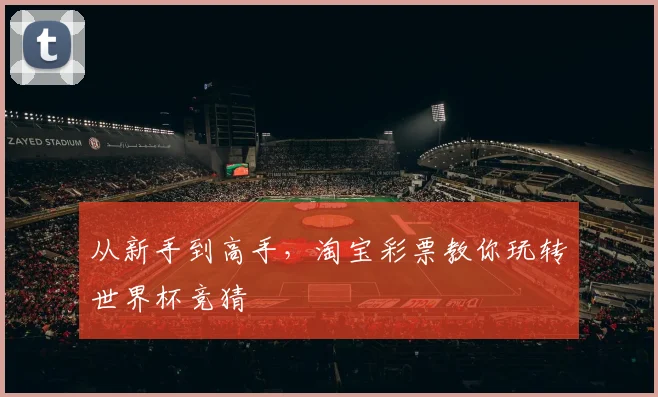 从新手到高手,淘宝彩票教你玩转世界杯竞猜